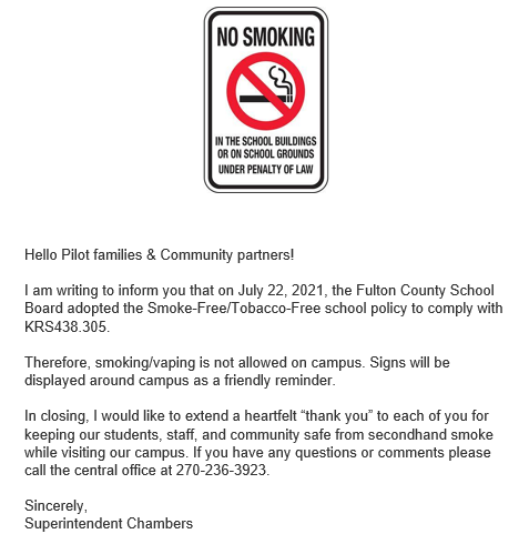 No Smoking Policy